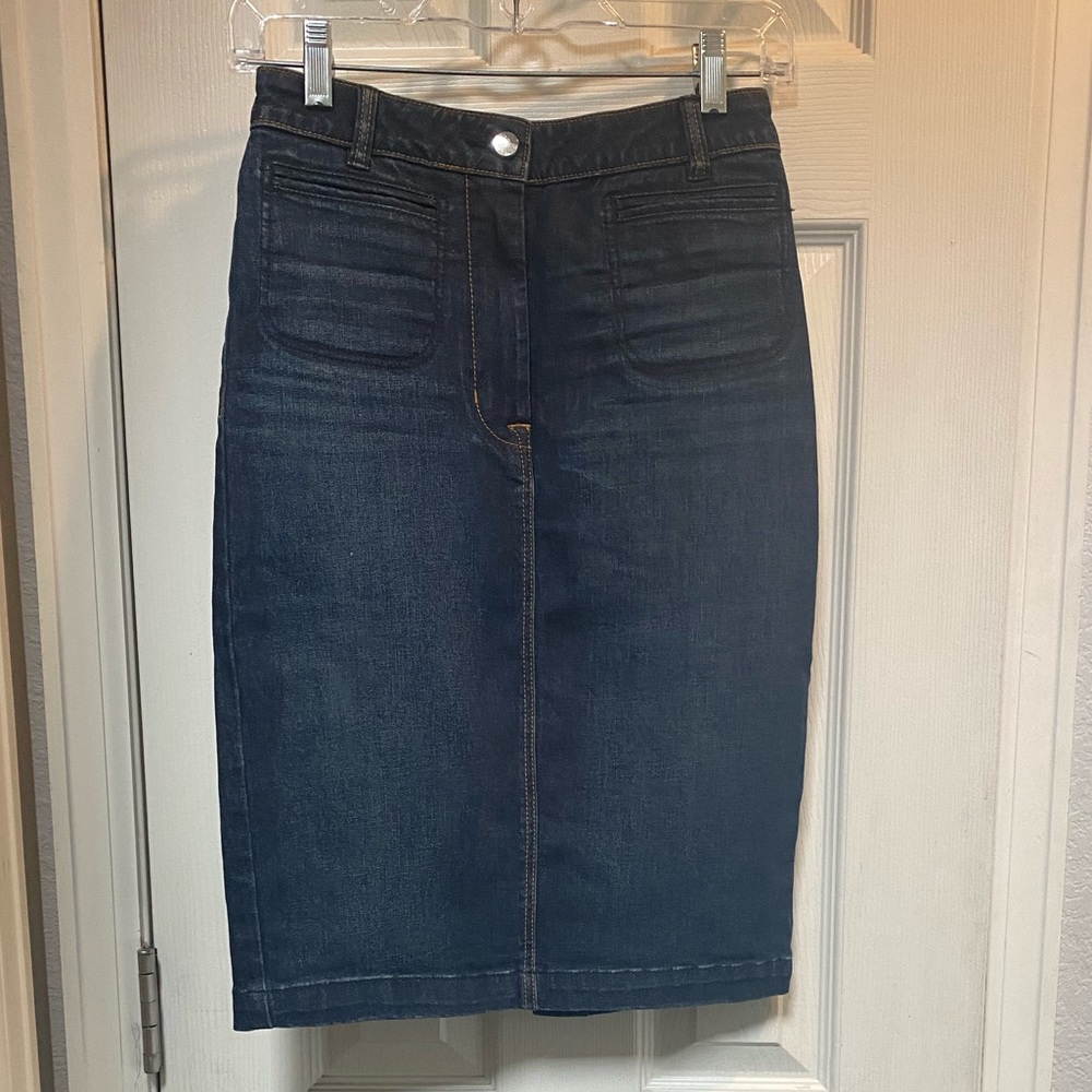 Denim KM Pencil Skirt